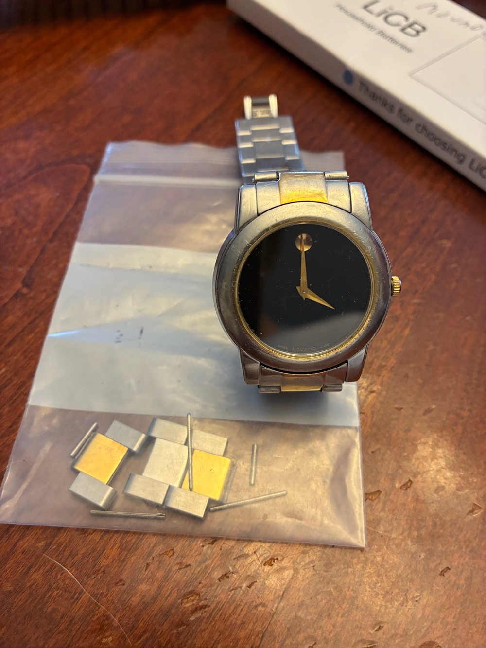 Movado Two-Tone Silver and Gold Museum Dial Watch - Men’s